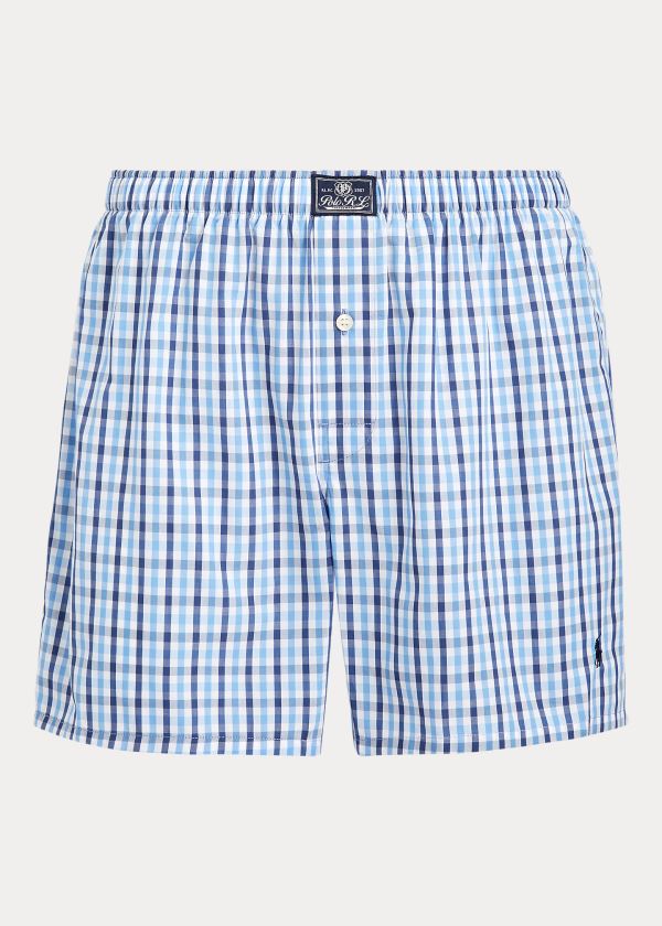 Men's Polo Ralph Lauren Plaid Cotton Boxers | 430982CMB